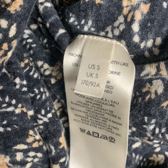 Free People Top Womens Small Boho Hippie Puff Sleeve Paisley Blouse Relaxed Fit - Picture 4 of 4